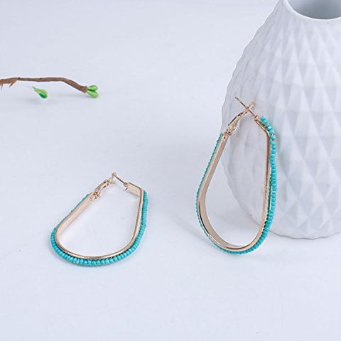 Sexy Sparkles Women's Beaded tassel earrings Long Fringe Lightweight Drop Earrings Dangle
