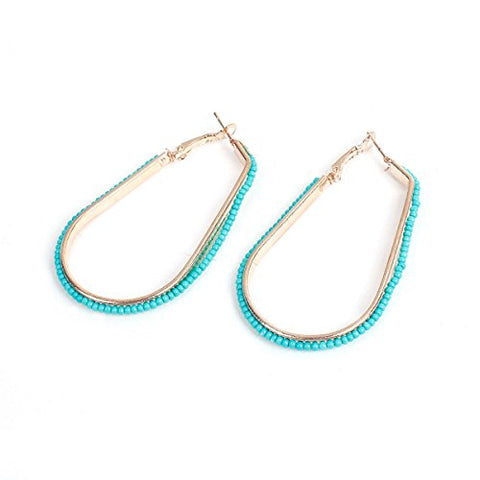 Sexy Sparkles Women's Beaded tassel earrings Long Fringe Lightweight Drop Earrings Dangle