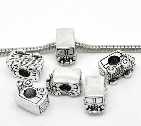 Peace Volkswagon Van Bead Charm Spacer for Snake Chain Charm Bracelet - Sexy Sparkles Fashion Jewelry - 2