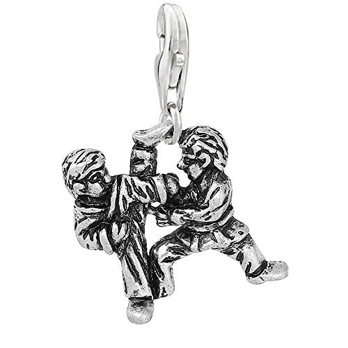 Taekwondo Clip on Pendant Charm for Bracelet or Necklace - Sexy Sparkles Fashion Jewelry