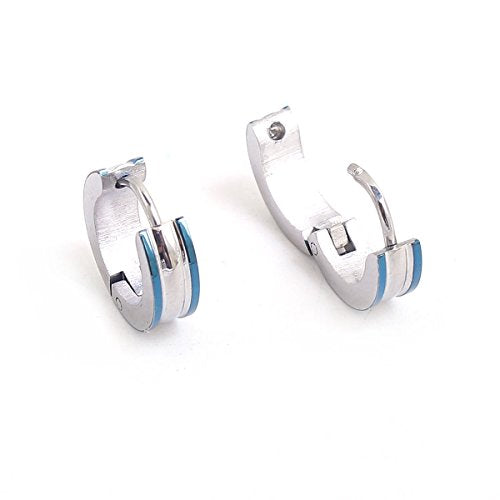 Sexy Sparkles Titanium Steel Mens Womens Hoop Earrings Piercings Huggie Hypoallergenic