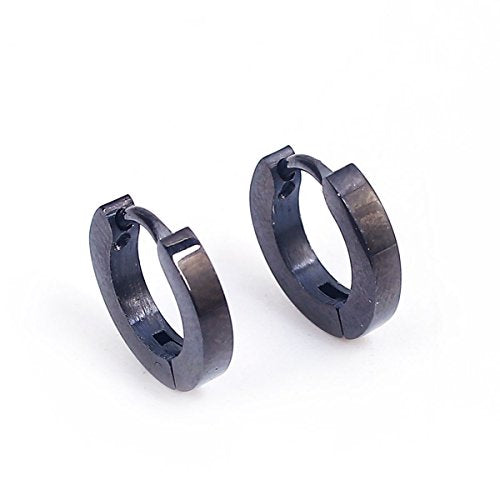 Sexy Sparkles Titanium Steel Mens Womens Hoop Earrings Piercings Huggie Hypoallergenic