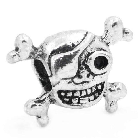 Pirate Skull Spacer European Bead Compatible for Most European Snake Chain Bracelet - Sexy Sparkles Fashion Jewelry - 4