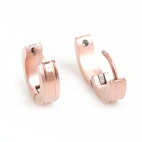 Sexy Sparkles Titanium Steel Mens Womens Hoop Earrings Piercings Huggie Hypoallergenic