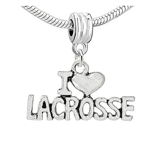 I Love Lacross Bead Compatible for Most European Snake Chain Bracelet - Sexy Sparkles Fashion Jewelry