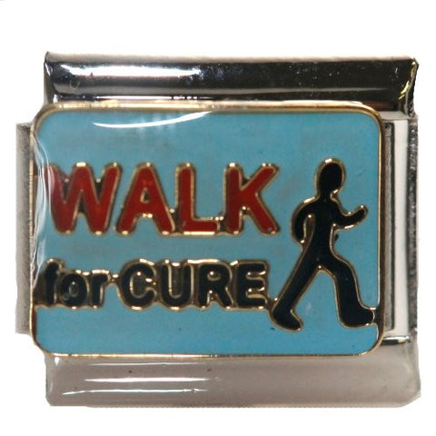 Walk for Cure Italian Charm Bracelet Link - Sexy Sparkles Fashion Jewelry - 1