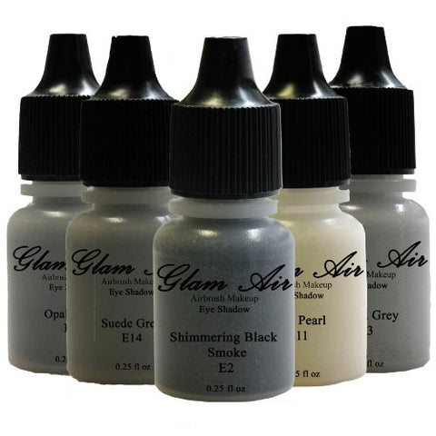 The Wicked Eyes Collection Collection 5 Shades of Glam Air Airbrush Makeup Water-based Formula Last Over 18 Hours (For All Skin Types)E2, E10, E11, E12,E14 - Sexy Sparkles Fashion Jewelry - 1