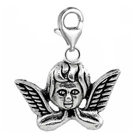 Clip on Angel Dangle Charm Pendant for European Clip on Charm Jewelry w/ Lobster Clasp - Sexy Sparkles Fashion Jewelry - 1
