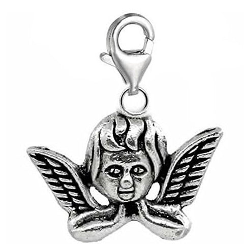 Clip on Angel Dangle Charm Pendant for European Clip on Charm Jewelry w/ Lobster Clasp - Sexy Sparkles Fashion Jewelry - 1
