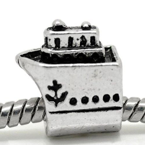 All Aboard Cruise Ship Charm European Bead Compatible for Most European Snake Chain Bracelet - Sexy Sparkles Fashion Jewelry