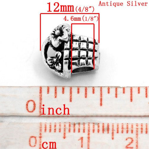 Basket of Flowers Charm European Bead Compatible for Most European Snake Chain Bracelet - Sexy Sparkles Fashion Jewelry - 3