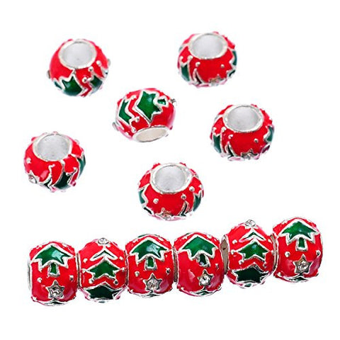 Round Christmas Tree European Bead Compatible for Most European Snake Chain Bracelet - Sexy Sparkles Fashion Jewelry - 3