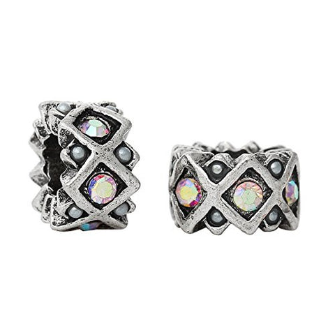 AB Crystal European Bead Compatible for Most European Snake Chain Charm Bracelet - Sexy Sparkles Fashion Jewelry - 2