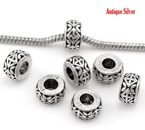 Metal Pattern Design Charm Spacer European Bead Compatible for Most European Snake Chain Bracelet - Sexy Sparkles Fashion Jewelry - 2