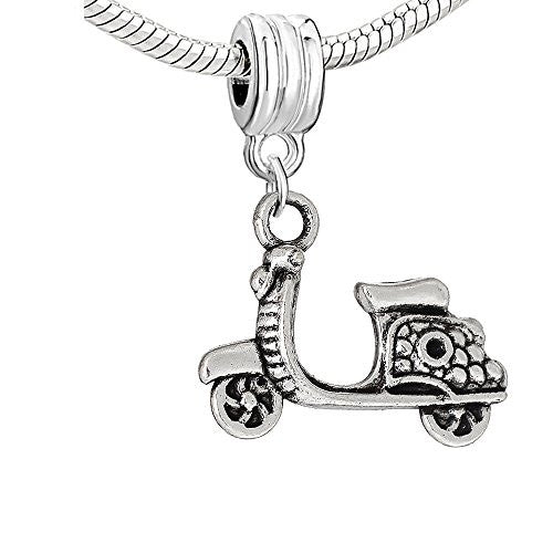 Scooter, Motorcylce Bike Dangle Charm European Bead Compatible for Most European Snake Chain Bracelet - Sexy Sparkles Fashion Jewelry