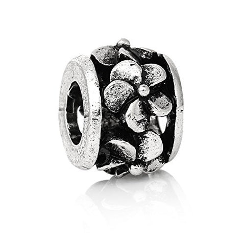 Flower Pattern European European Bead Compatible for Most European Snake Chain Charm Bracelet - Sexy Sparkles Fashion Jewelry - 1
