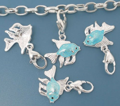 Fish Clip on Pendant for European Jewelry w/ Lobster Clasp - Sexy Sparkles Fashion Jewelry - 4