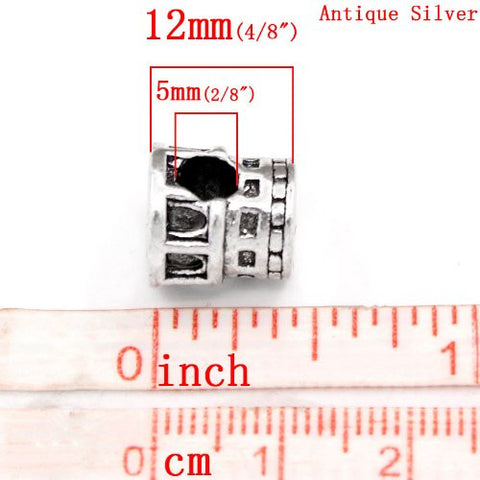 Coliseum of Rome Charm European Bead Compatible for Most European Snake Chain Bracelet - Sexy Sparkles Fashion Jewelry - 3