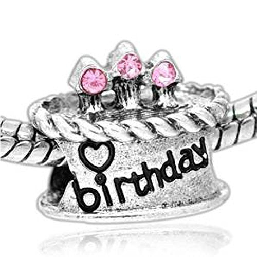 Birthday Cake European Bead Compatible for Most European Snake Chain Bracelet - Sexy Sparkles Fashion Jewelry - 1