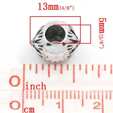 Flower Pattern Bead Spacer for Snake Chain Bracelets (Dark Pink) - Sexy Sparkles Fashion Jewelry - 2