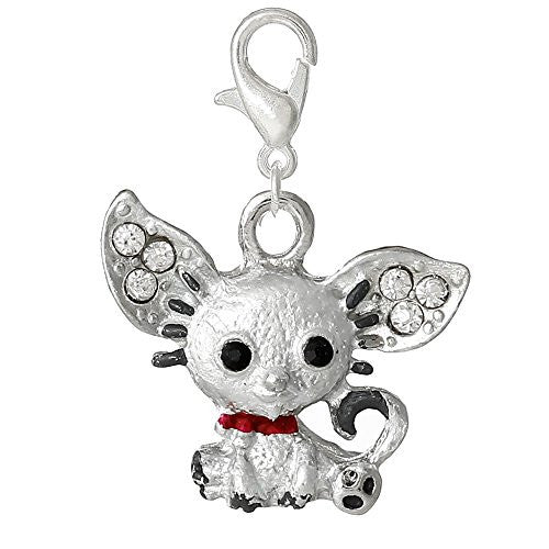 3 D Clip On For Bracelet Charm Pendant for European Charm Jewelry w/ Lobster Clasp (Mouse) - Sexy Sparkles Fashion Jewelry
