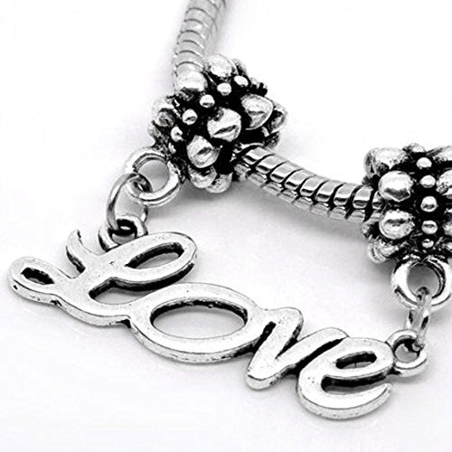 Love Dangle European Bead Compatible for Most European Snake Chain Bracelet - Sexy Sparkles Fashion Jewelry - 1