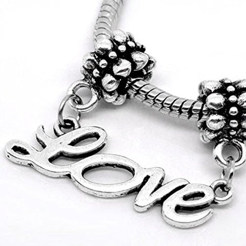 Love Dangle European Bead Compatible for Most European Snake Chain Bracelet - Sexy Sparkles Fashion Jewelry - 1