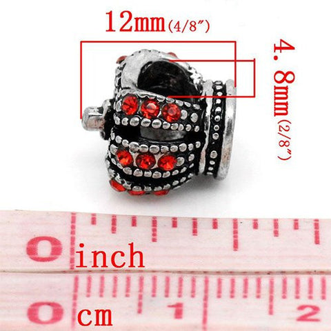 Red Crown European Bead Compatible for Most European Snake Chain Bracelet - Sexy Sparkles Fashion Jewelry - 2