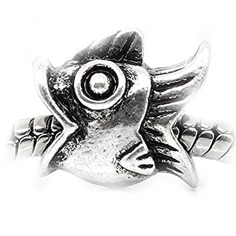 Fish Charm Spacer European Bead Compatible for Most European Snake Chain Bracelet - Sexy Sparkles Fashion Jewelry - 1