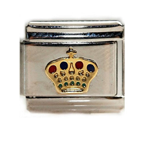Crown Italian Charm Bracelet Link - Sexy Sparkles Fashion Jewelry - 1