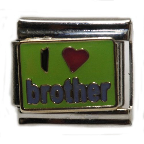 I Love Brother Italian Link Bracelet Charm