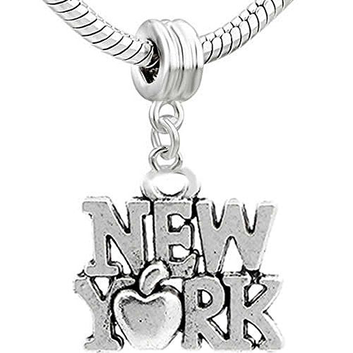 New York Bead Charm Spacer for Snake Chain Charm Bracelet - Sexy Sparkles Fashion Jewelry - 1