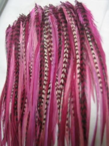 Hot New Pet Craze 5 Pink Grizzly Feather Hair Extensions for Your Dog or Pet - Sexy Sparkles Fashion Jewelry - 2