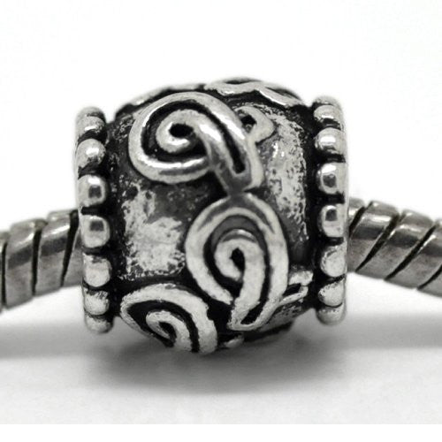 Awarness Ribbon Carved Charm European Bead Compatible for Most European Snake Chain Bracelet - Sexy Sparkles Fashion Jewelry