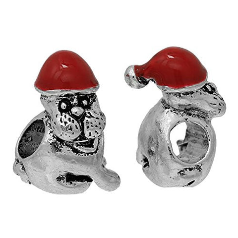 Christmas Dog Charm Bead for European Snake Chain Charm Bracelet - Sexy Sparkles Fashion Jewelry - 3