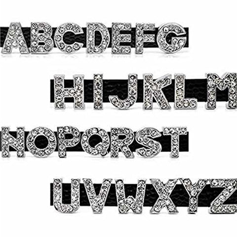 Rhinestone Alphabet Letter G Charm Beads For Slider Style Buckle Charm Bracelet! - Sexy Sparkles Fashion Jewelry
