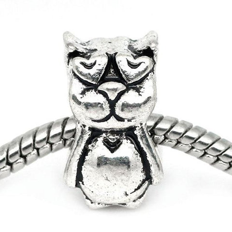 Garfield Cat with Heart Eyes European Bead Compatible for Most European Snake Chain Bracelet - Sexy Sparkles Fashion Jewelry - 4