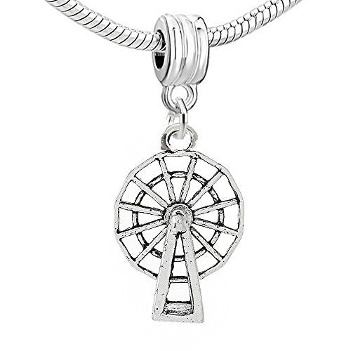 Windmill Charm Spacer Bead Compatible for all Snake Chain Charm Bracelets - Sexy Sparkles Fashion Jewelry