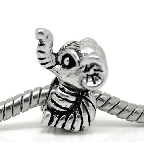 Elephant with trunk up Charm European Bead Compatible for Most European Snake Chain Bracelet - Sexy Sparkles Fashion Jewelry