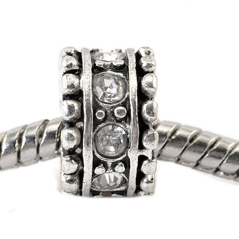 Diamond Clear  CrystalsEuropean Bead Compatible for Most European Snake Chain Charm Bracelet - Sexy Sparkles Fashion Jewelry - 1