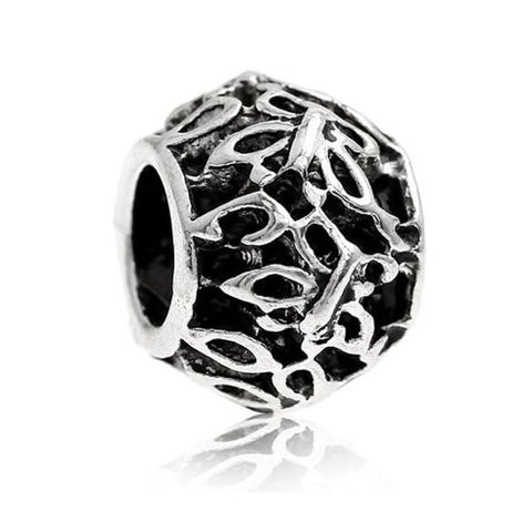 Butterfly Carved Pattern Charm European Bead Compatible for Most European Snake Chain Bracelet - Sexy Sparkles Fashion Jewelry - 1