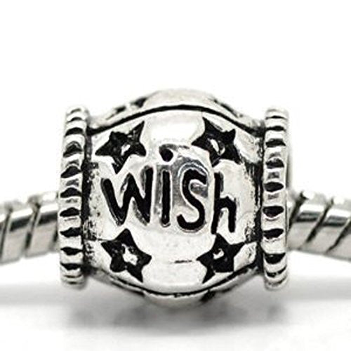 "Wish"  Charms for Snake Chain Bracelet - Sexy Sparkles Fashion Jewelry