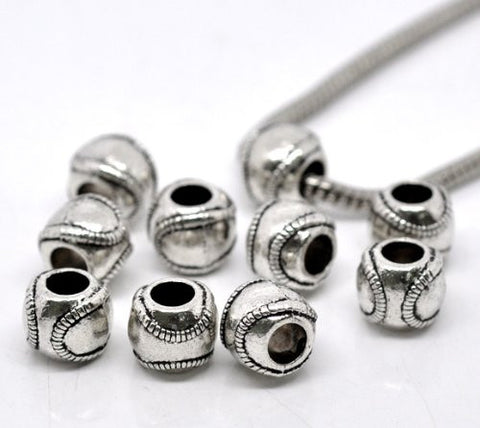 Baseball European Bead Compatible for Most European Snake Chain Bracelet - Sexy Sparkles Fashion Jewelry - 2