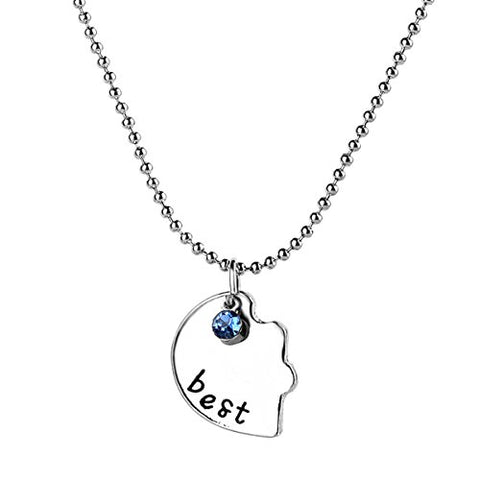Sexy Sparkles 3 Pcs Set Best Friends Forever and Ever BFF Necklace Engraved Puzzle Friendship Pendant Necklaces Set