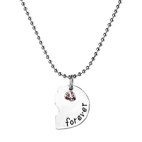 Sexy Sparkles 3 Pcs Set Best Friends Forever and Ever BFF Necklace Engraved Puzzle Friendship Pendant Necklaces Set