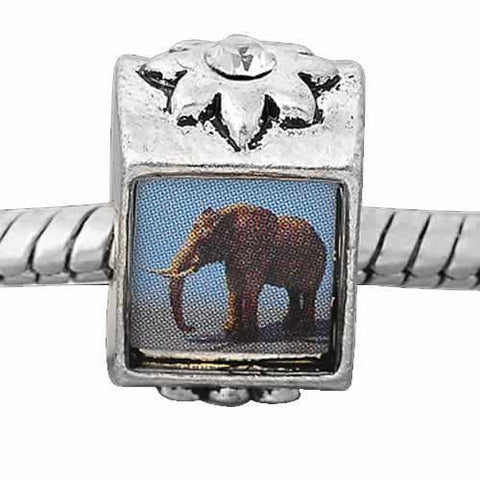 Elephant Charm Spacer European Bead Compatible for Most European Snake Chain Bracelet - Sexy Sparkles Fashion Jewelry - 2