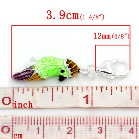 Parrot Clip on Pendant for European Charm Jewelry w/ Lobster Clasp - Sexy Sparkles Fashion Jewelry - 2