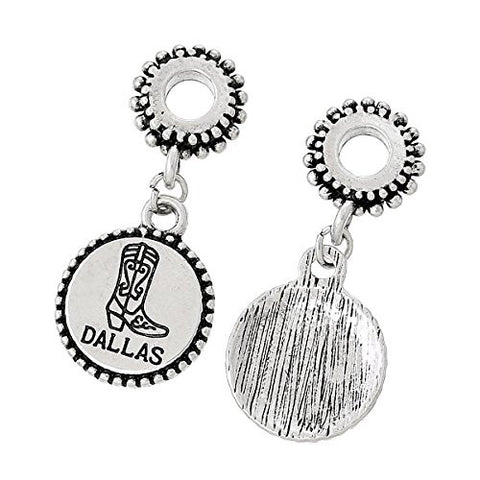 State Charm Bead Spacer (Dallas)Spacer Bead for European Snake Chain Charm Bracelet - Sexy Sparkles Fashion Jewelry - 2