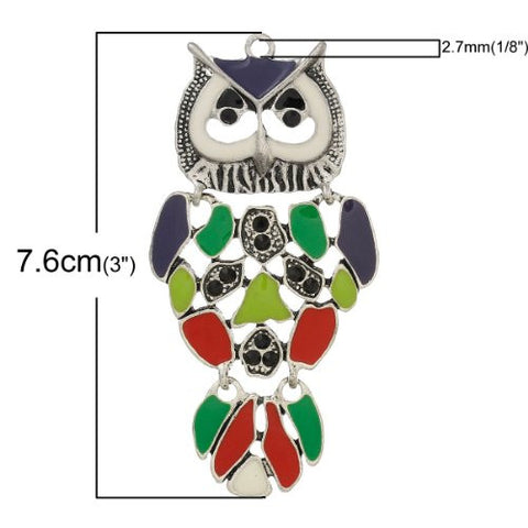 Owl Charm Pendant for Necklace (Multi Owl) - Sexy Sparkles Fashion Jewelry - 2