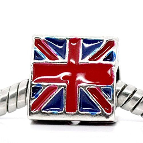 3 Sided Triangle UK Flag Bead European Bead Compatible for Most European Snake Chain Charm Bracelet - Sexy Sparkles Fashion Jewelry